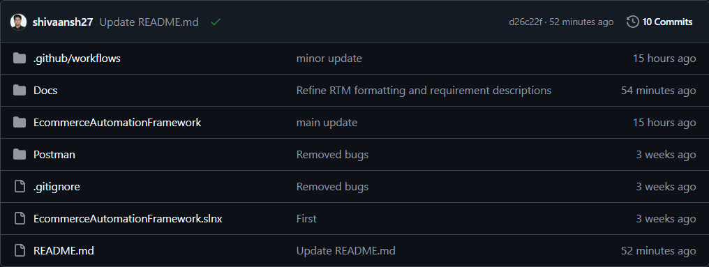 Ecommerce Hybrid Automation Framework